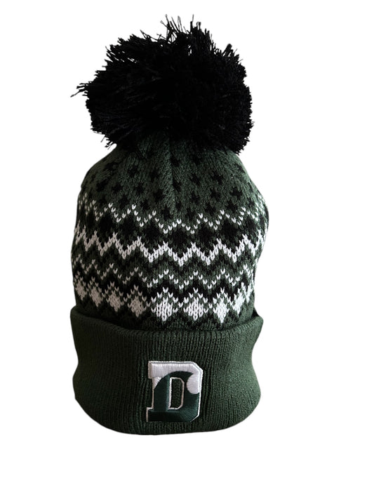 Hat-  '47 Brand Elsa Cuff Knit Beanie - Green/Black/White