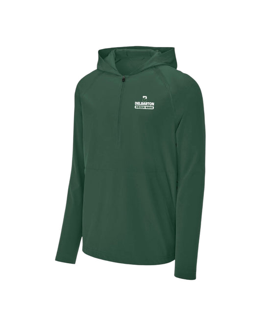 E-S Sports 1/4 Zip Performance Jacket with Hood - Forest