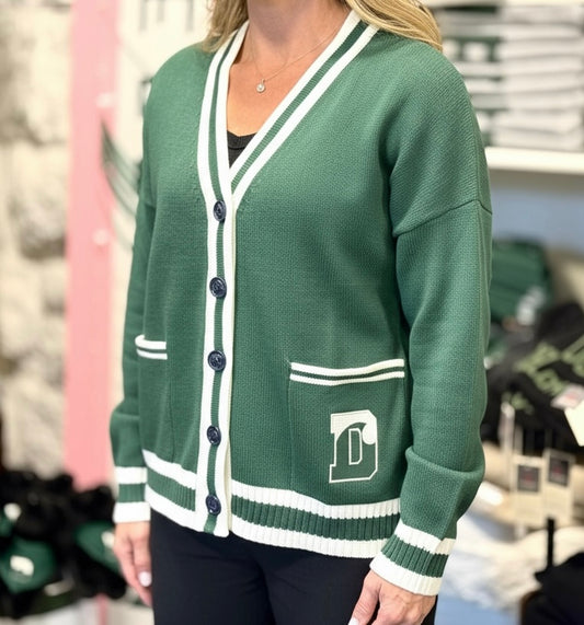 Ellsworth & Ivey- LADIES Varsity Cardigan - Green