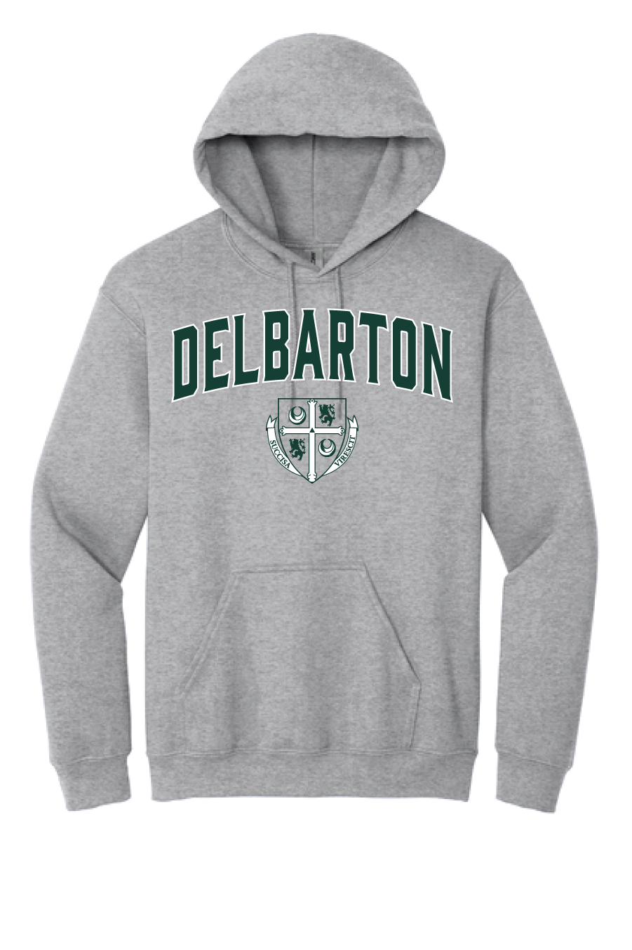 Gildan Crest Delbarton Hoodie - Grey