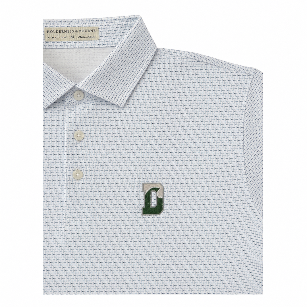 Holderness &amp; Bourne Cromwell Polo - Cascade Green &amp; Pacific Blue