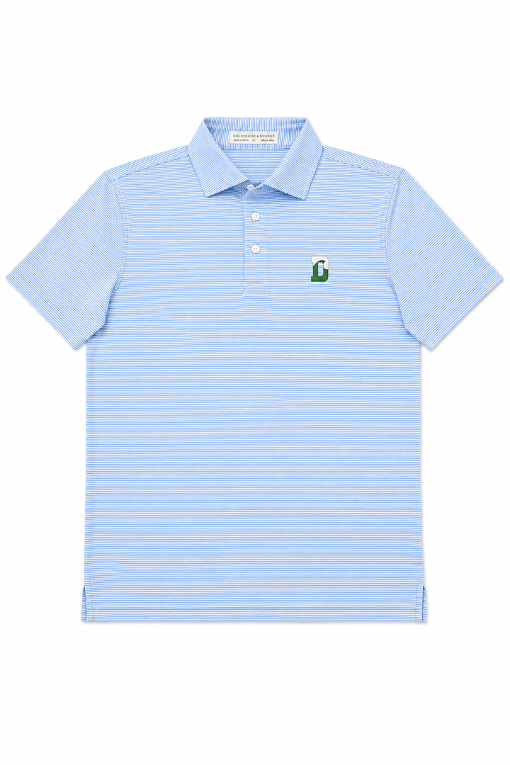 Holderness &amp; Bourne YOUTH Perkins Polo - Vista Blue &amp; White