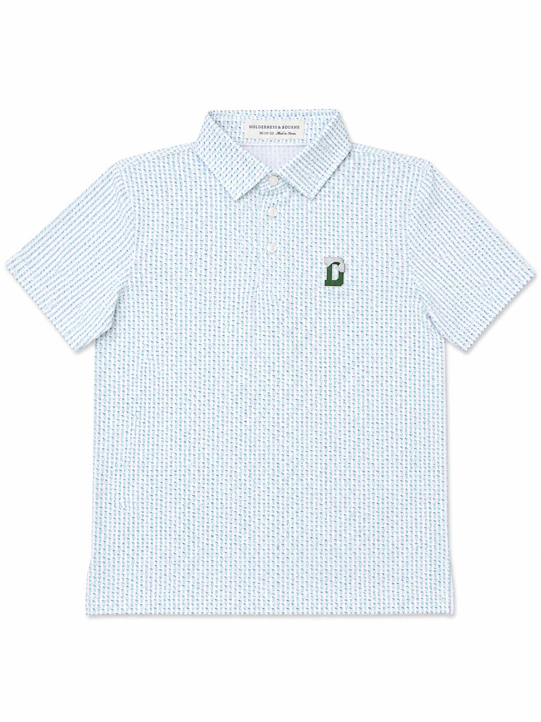 Holderness &amp; Bourne YOUTH Sprague Polo - Cascade Green &amp; Pacific Blue
