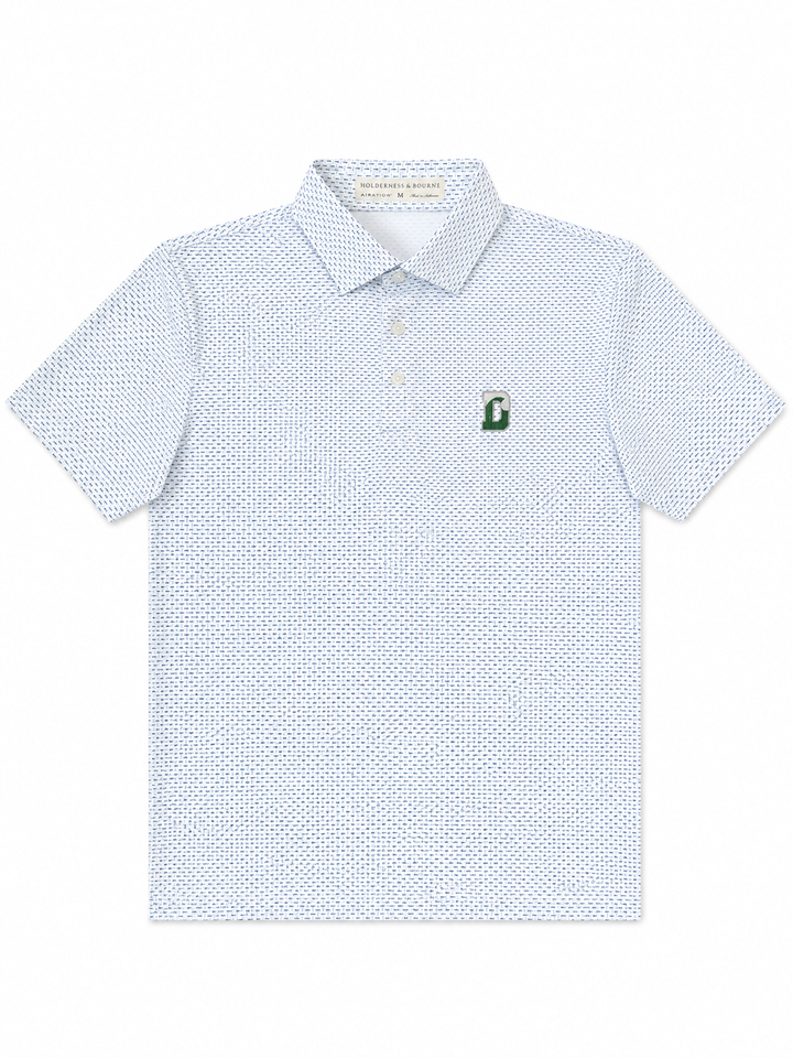 Holderness &amp; Bourne Cromwell Polo - Cascade Green &amp; Pacific Blue