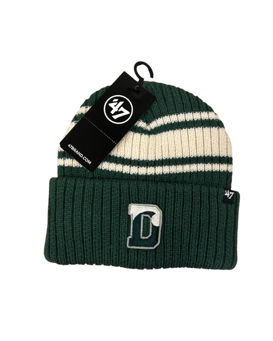 Hat - '47 Brand Harbor Cuff Knit Beanie - Forest/Ivory