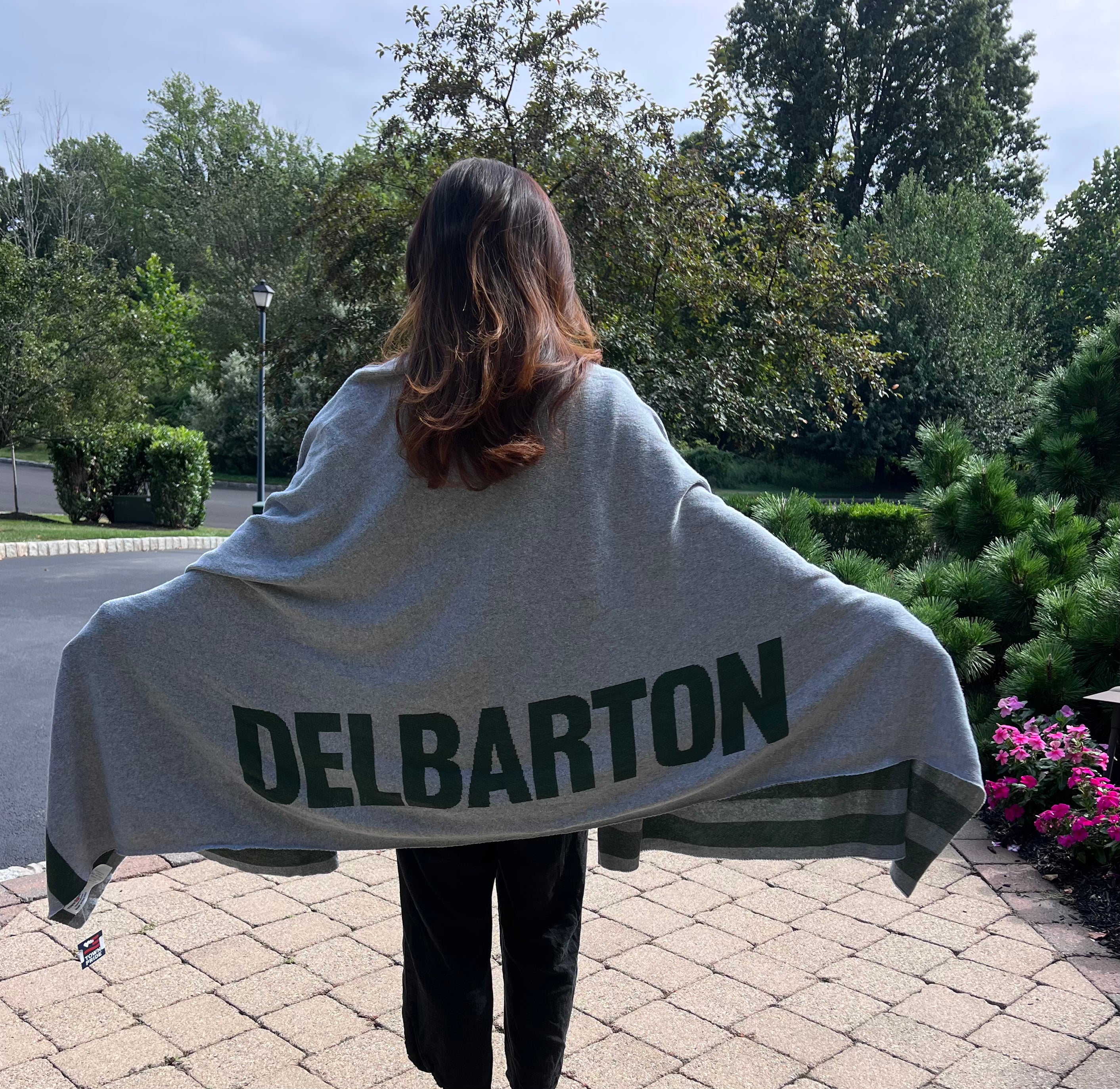 Wrap - TP Wide Wrap w/ Stripe - Grey – Delbarton Shop