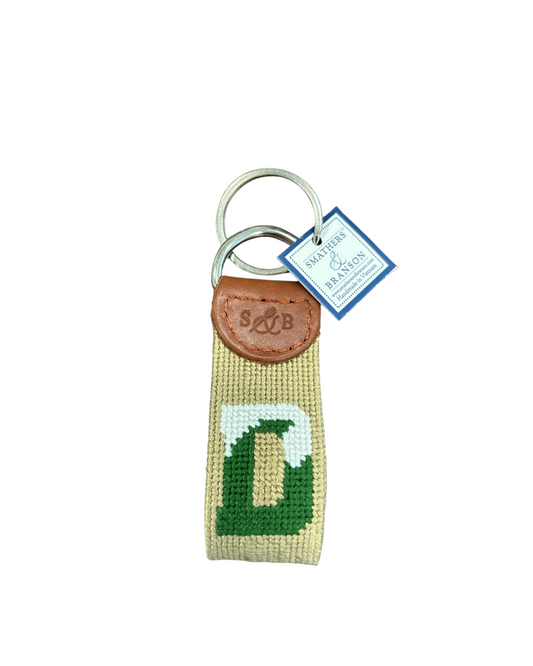 Keychain - Smathers and Branson D Wave Needlepoint - Khaki