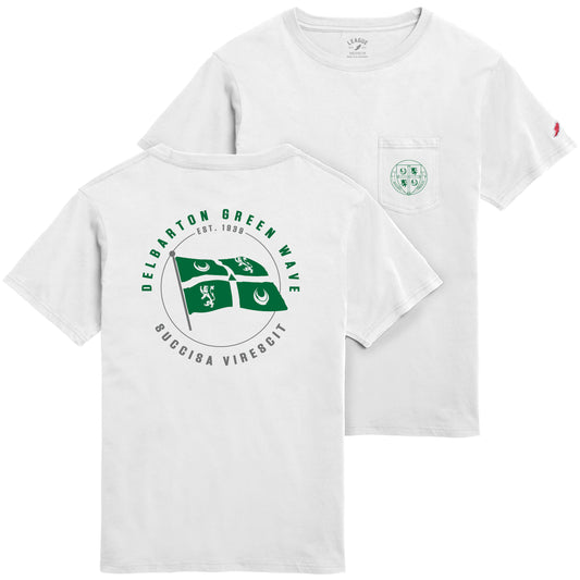 League Flag S/S Pocket Tee - White