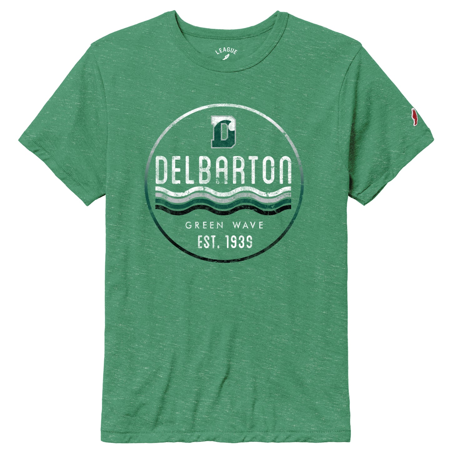 League Victory Falls Wavy Circle S/S Tee - Heather Kelly Green