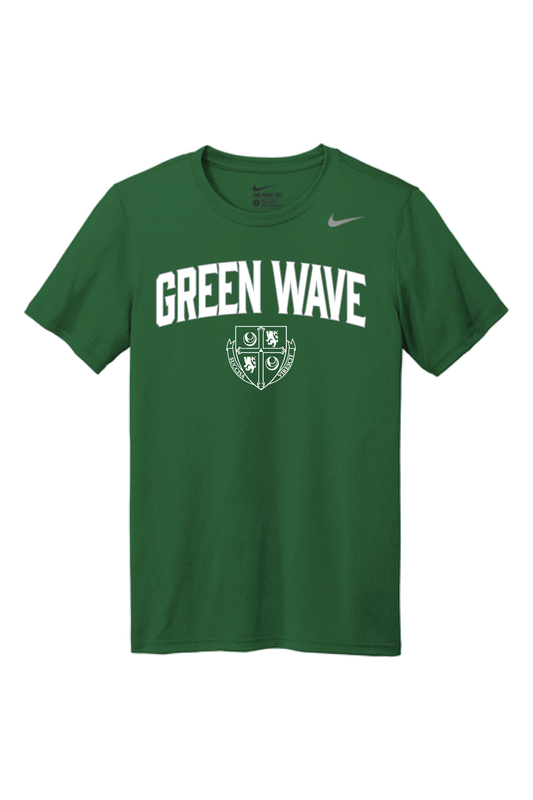 Nike Legend S/S Tee Green Wave Crest - Dark Green
