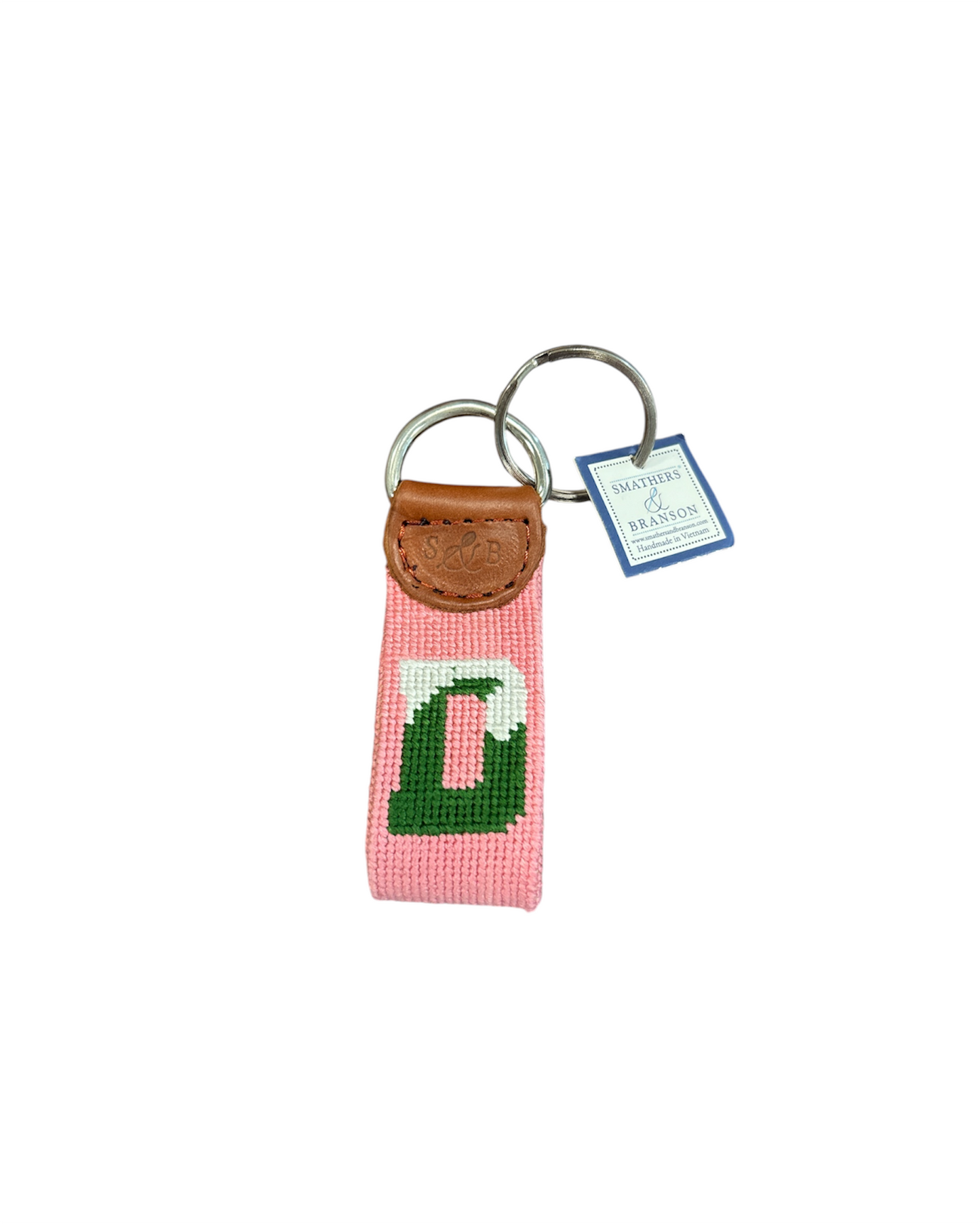Keychain - Smathers and Branson D Wave Needlepoint - Pink