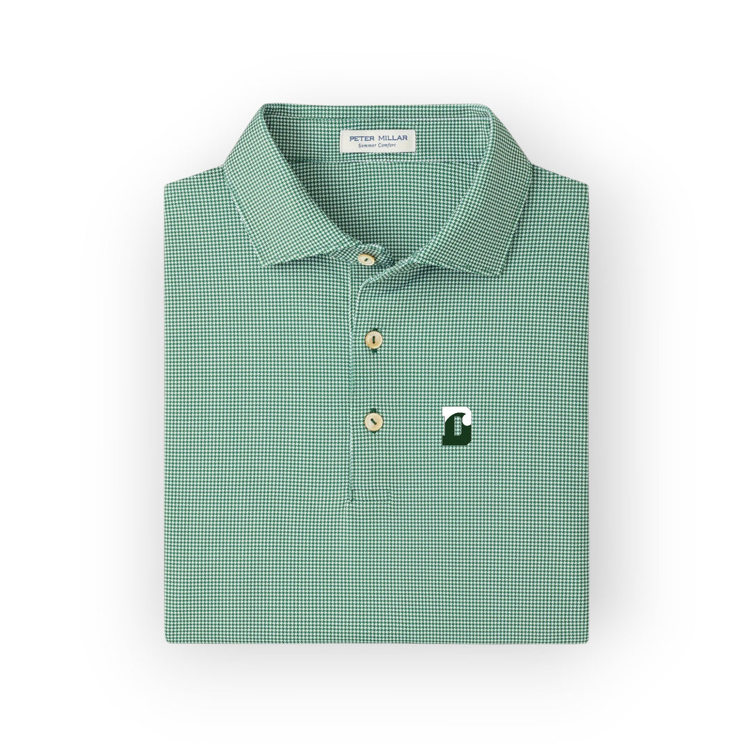 Peter Millar Collegiate Border Performance Jersey Polo - Green