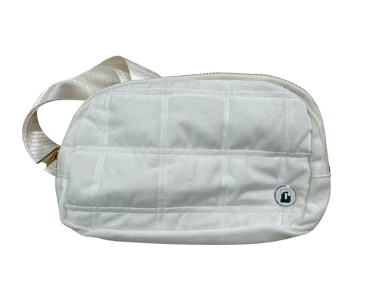 Belt Bag - Quilted Belt Bag with D Logo - White