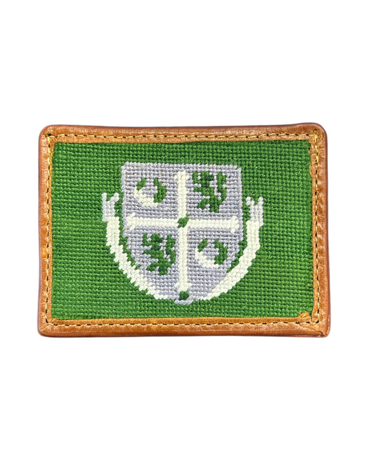 Wallet - Smathers and Branson Card Case Crest - Dark Green