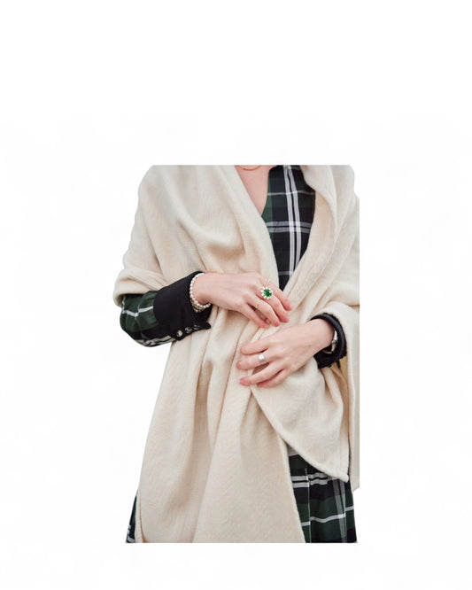 Wrap - ChappyWrap Bayside Herringbone Shawl - Shell