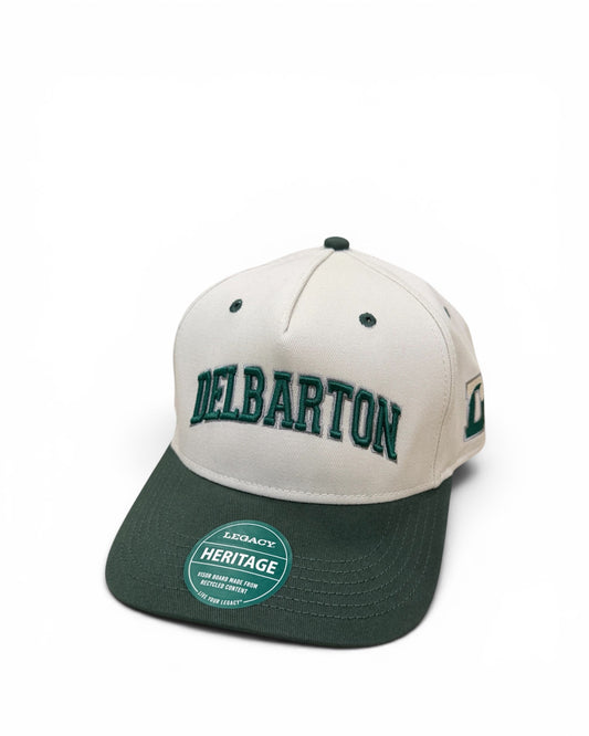 Hat -League HTA Heritage Twill 2-Tone Hat- Dk Green/Stone