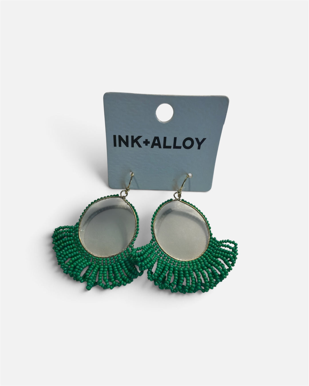 Earrings - Ink &amp; Alloy Kendra Fringe Hoop Earrings - Green