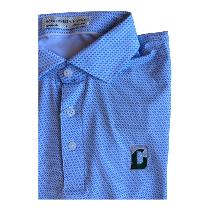 Holderness &amp; Bourne Norman Polo - Vista Blue + Horizon Blue
