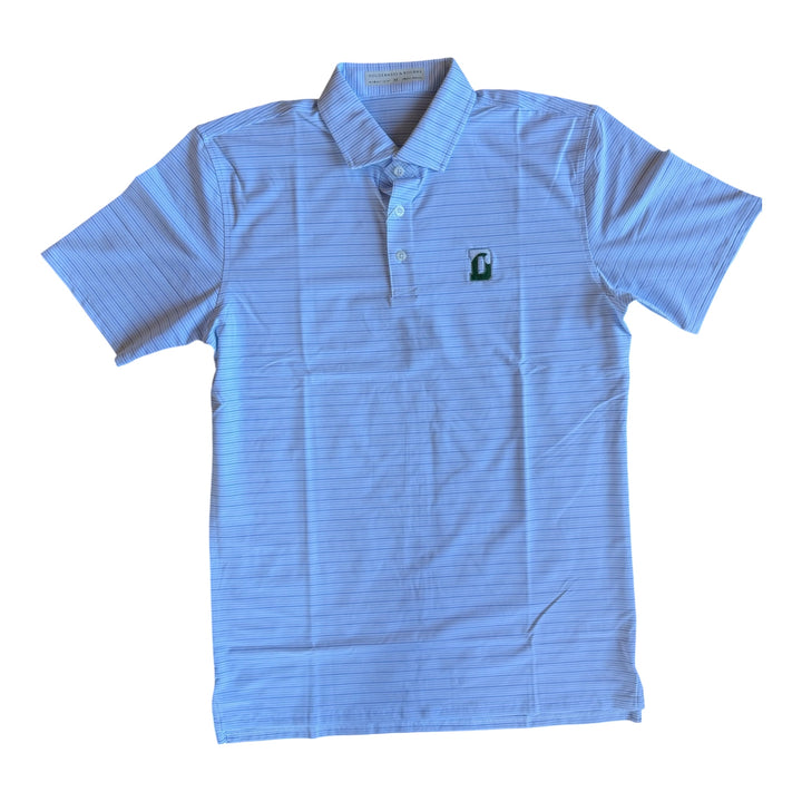 Holderness &amp; Bourne Stanley Polo - White, Vista Blue &amp; Horizon Blue