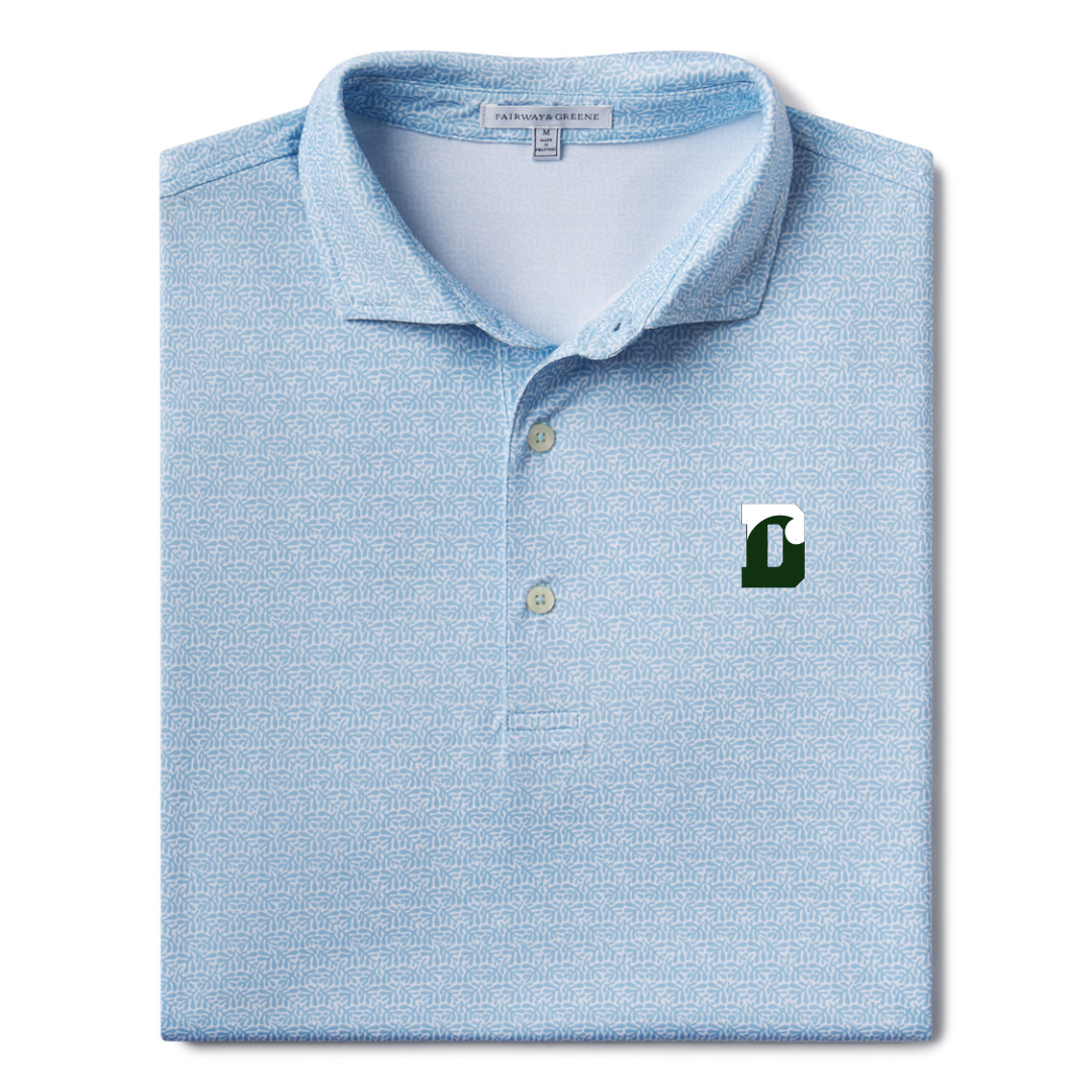 Fairway & Greene Seacliff Print Polo - Bluff