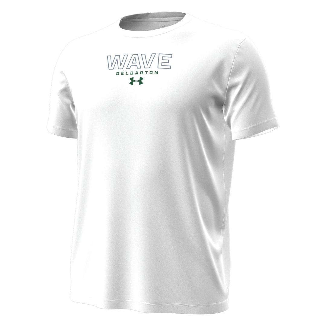 UA Tech Stretch S/S Tee WAVE Outline - White