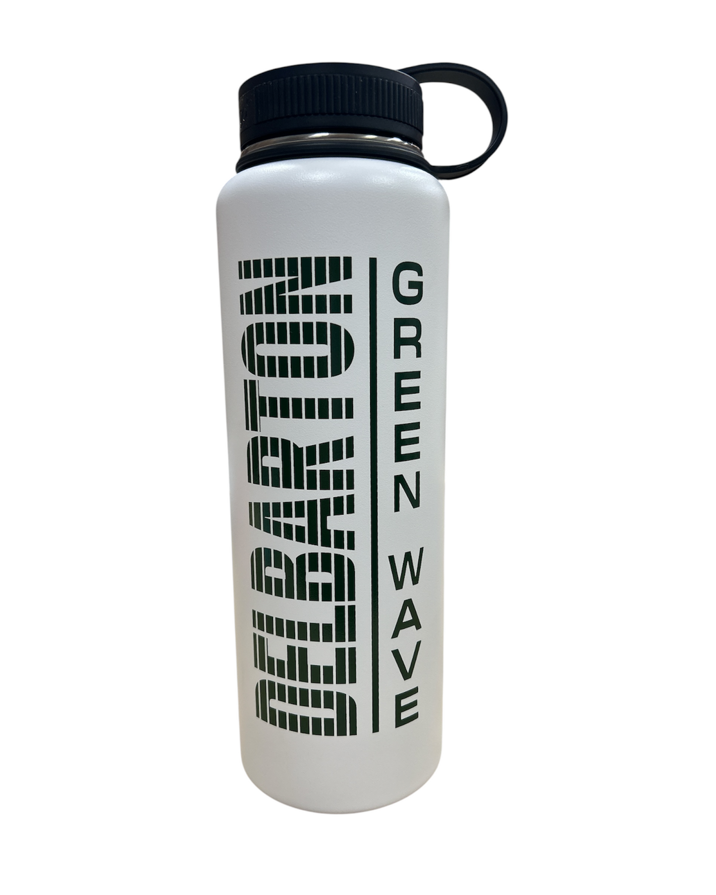 Bottle - h2go Titan 40oz Vacuum Bottle with Handle - White/Dark Green