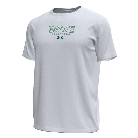 UA Tech Stretch S/S Tee Outline Wave - White