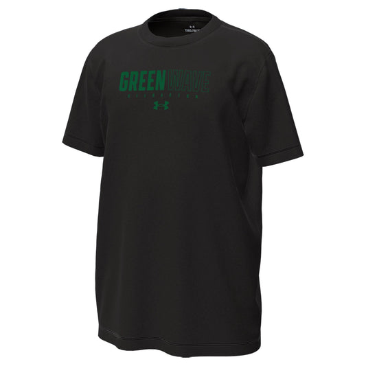 UA YOUTH Tech Stretch S/S Tee - Black