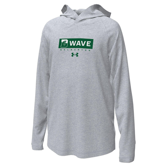 UA Youth Tech Stretch L/S Tee with Hood - Mod Gray Novelty