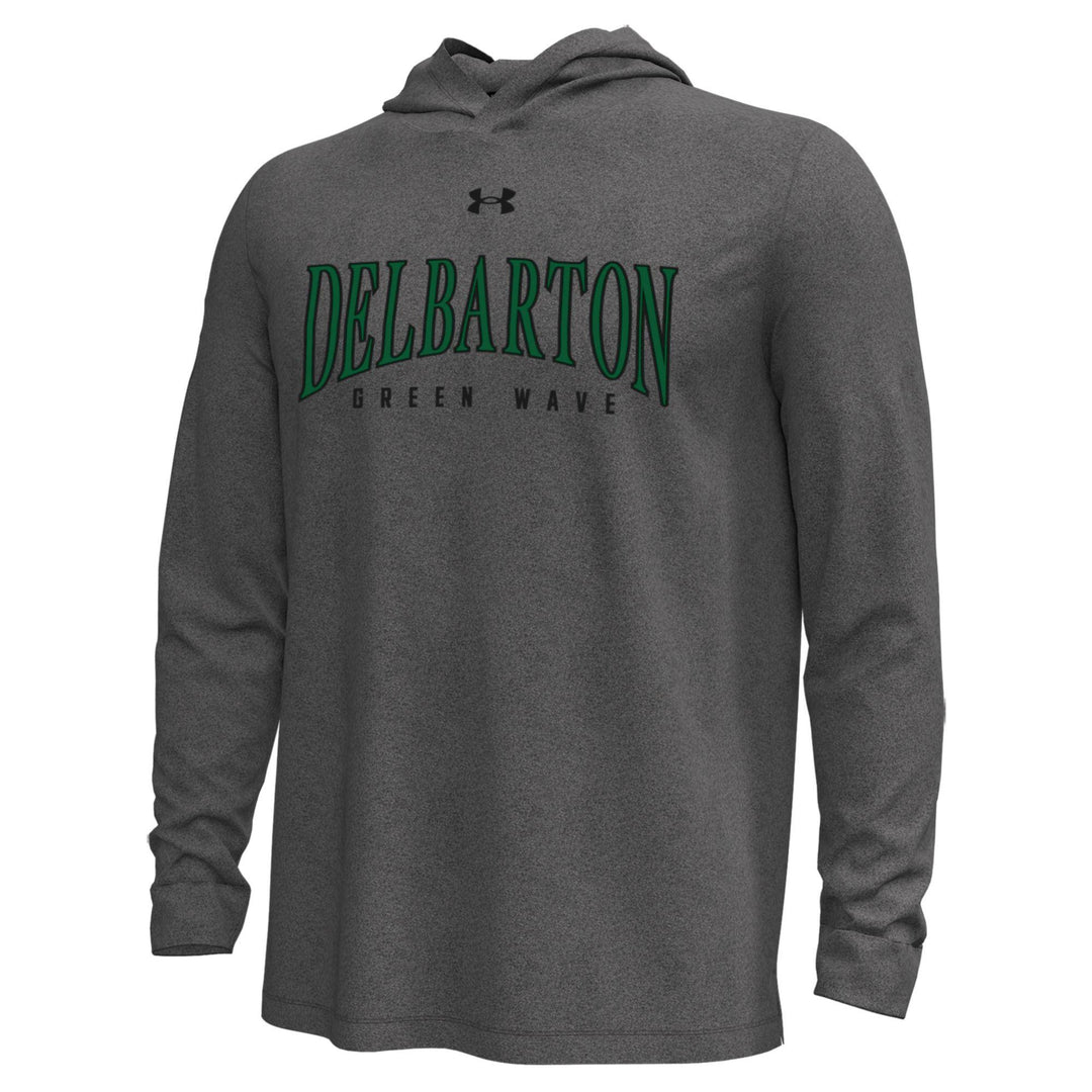 UA Icon L/S Tee with Hood - Black Heather