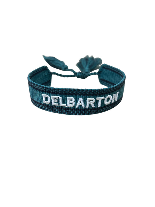 Bracelet - Delbarton Green Embroidered Tassel - Dark Green