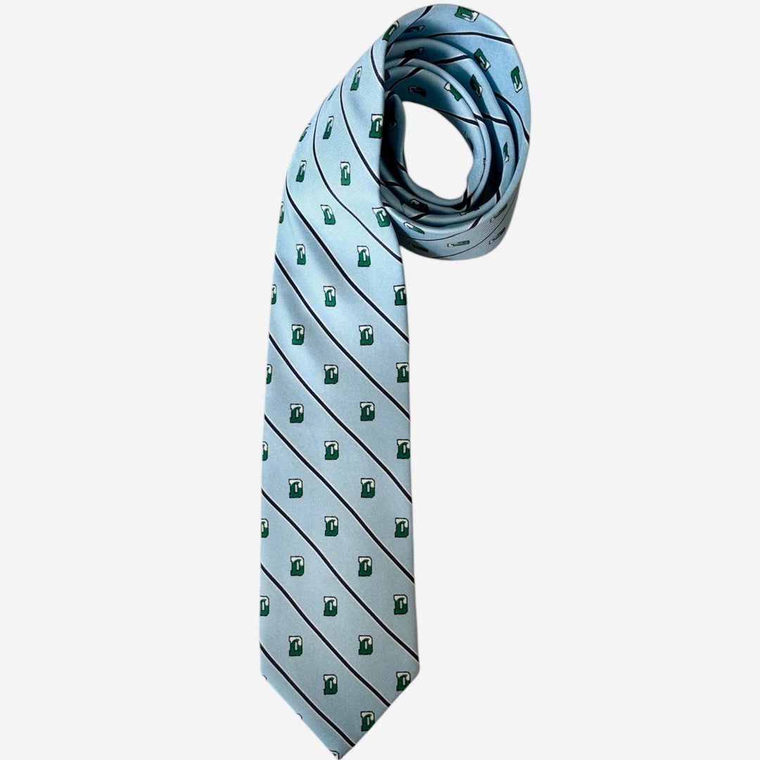 Tie - Lazy Jack Tie - Light Blue with Navy Stripe