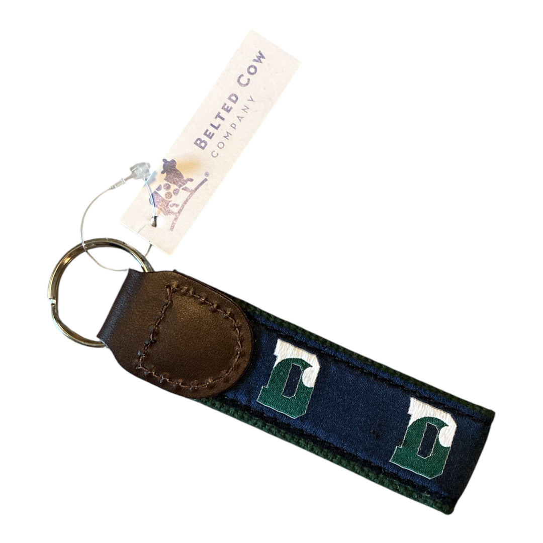 Key Fob - Belted Cow DWave - Blue and Green