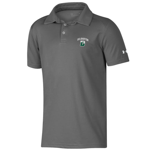 UA Tech Mesh  YOUTH Polo Left Chest Delbarton DWave - Graphite