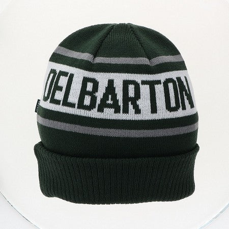 Hat - League Winter Beanie - Green with White Trim