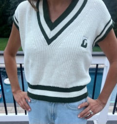 Ellsworth & Ivey LADIES McKenna Sweater Vest - White