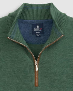 Johnnie-O Raynor Merino 1/4 Zip Sweater - Moss