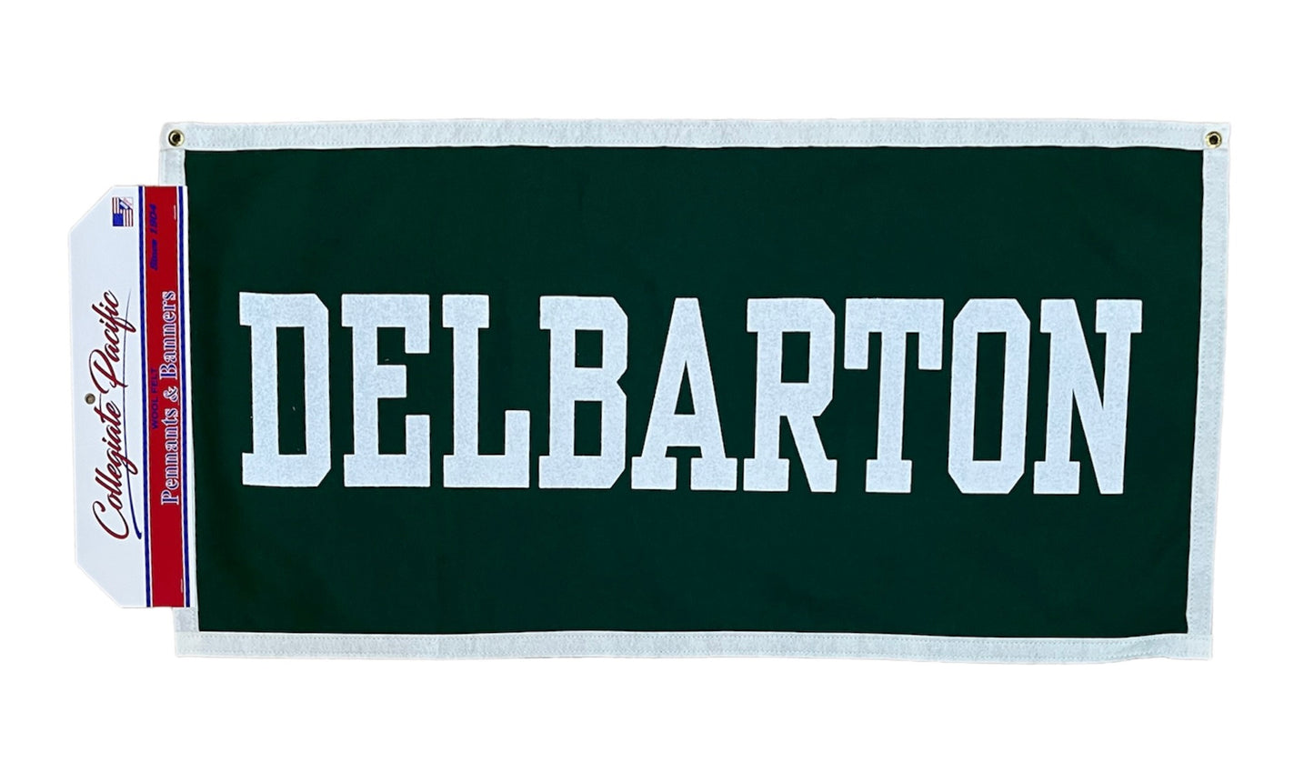 Banner - DELBARTON - Green/White Trim